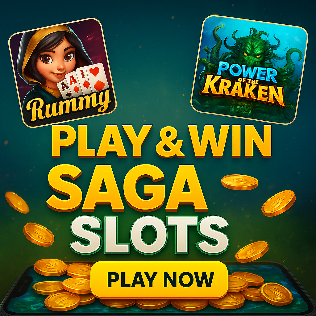 saga slots game app banner