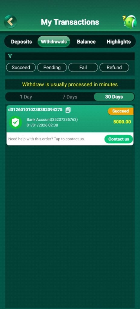 Saga Slots App secure payment and instant withdrawal features